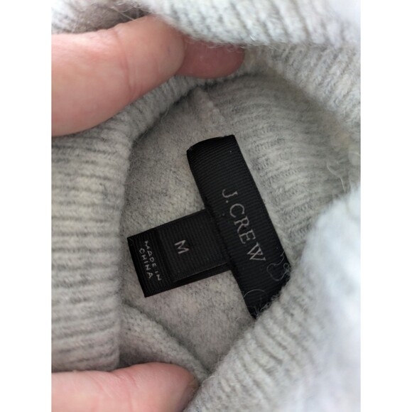 J Crew Merino Wool Alpaca Sweater Hi Low Turtleneck Cozy Medium - Picture 6 of 10